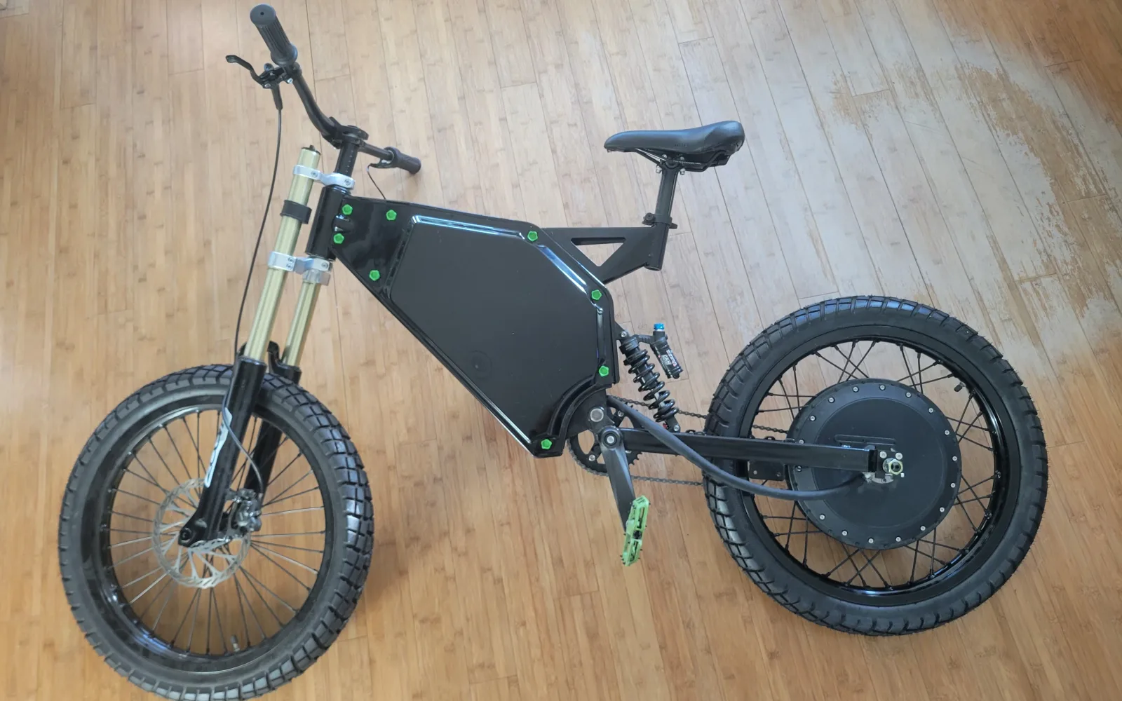 Completed electric motorcycle